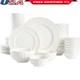 Porcelain Dinnerware Set Service 8 40pcs Embossed Plates Bowls Dish Set Durable