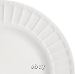 Porcelain Dinnerware Set Service for 8 Serveware Kitchen Dinner Service White