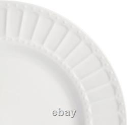 Porcelain Dinnerware Set Service for 8 Serveware Kitchen Dinner Service White