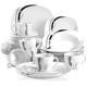 Porcelain Dinnerware Set for 6, White Dishes with Stripes