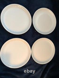 Porsgrund Spire White 5 Piece Place Setting, 4 Sets, MCM, Norway