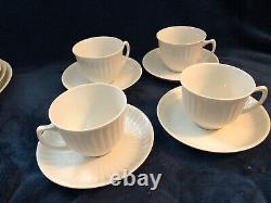 Porsgrund Spire White 5 Piece Place Setting, 4 Sets, MCM, Norway