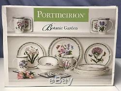 Portmeirion Botanic Garden Round 22 Piece Dinnerware New $505