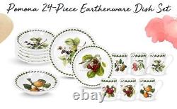 Portmeirion Pomona 24 Piece Earthenware Dish Set Dinnerware Set for 6