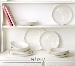 Portmeirion Sophie Conran 12 Piece Coupe Dinnerware Set, Dishwasher Safe White