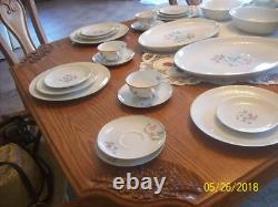 Porzellanfabrik Arzberg Bayern 65 Piece Group Porcelain China PInk & Blue Floral