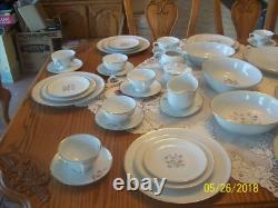 Porzellanfabrik Arzberg Bayern 65 Piece Group Porcelain China PInk & Blue Floral