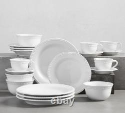 Pottery Barn-Emma Beaded Stoneware Dinnerware Sets