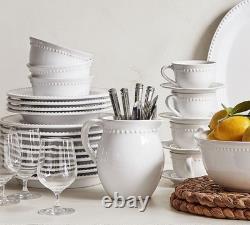 Pottery Barn-Emma Beaded Stoneware Dinnerware Sets