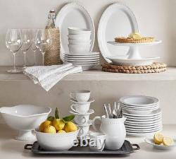 Pottery Barn-Emma Beaded Stoneware Dinnerware Sets