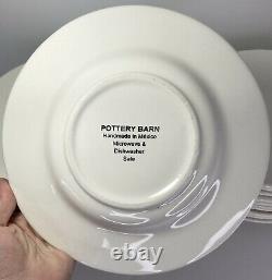 Pottery Barn SAUSALITO BLANCA Mexico, 19-Piece Stoneware Dinnerware Set, White
