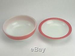 Pyrex (Corning) FLAMINGO PINK Dinnerware Set for 10 Vintage 1950s