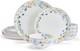 Quinn Lightweight Bone China 12 Piece Dinnerware Plate Bowl Set Service 4