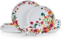 Quinn Lightweight Bone China 12 Piece Dinnerware Plate Bowl Set Service 4