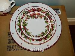 RARE! Better Homes & Gardens Cardinal 16 Pc Dinnerware Set for 4 Christmas
