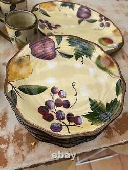 RETIRED, Limited Edition Clay Art of San Francisco Florentine Dinnerware Set