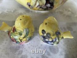 ROCOCO ENGLAND-Hand painted fruits -China Dinnerware Set 5 Place Setting