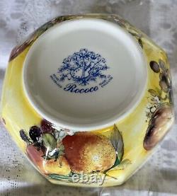 ROCOCO ENGLAND-Hand painted fruits -China Dinnerware Set 5 Place Setting