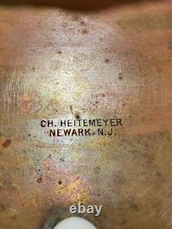 Rare Antique CH. Heitemeyer Double Lidded Ironstone Bar Bowl (g1)