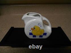 Rare! Fiesta Mini Disc Pitcher White Rubber Ducky Fiestaware Mini Creamer