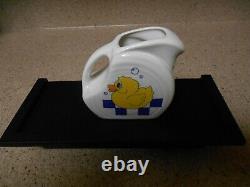 Rare! Fiesta Mini Disc Pitcher White Rubber Ducky Fiestaware Mini Creamer