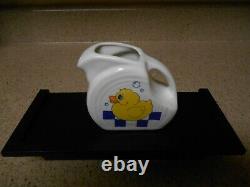 Rare! Fiesta Mini Disc Pitcher White Rubber Ducky Fiestaware Mini Creamer