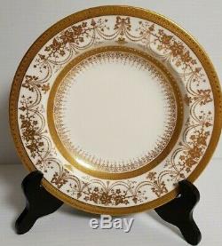 Rare SET OF 7 Cauldon England for Tiffany & Co Gold Rimmed Soup Bowls Circa 1900