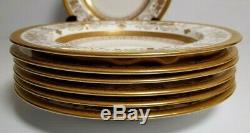 Rare SET OF 7 Cauldon England for Tiffany & Co Gold Rimmed Soup Bowls Circa 1900