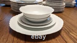 Rare Set 38 Vintage Lorenz Hutschenreuther Germany White Porcelain Dinnerware