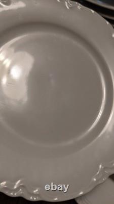Rare Set 38 Vintage Lorenz Hutschenreuther Germany White Porcelain Dinnerware