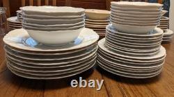 Rare Set 38 Vintage Lorenz Hutschenreuther Germany White Porcelain Dinnerware