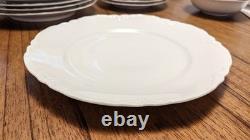 Rare Set 38 Vintage Lorenz Hutschenreuther Germany White Porcelain Dinnerware