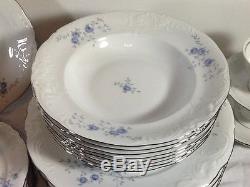 Rare Vintage Royal Kent Collection Poland Blue Rose China Dinnerware