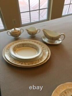 Rare Wedgwood Bone China, Gold Grecian, Serves 16, Excellent Condition
