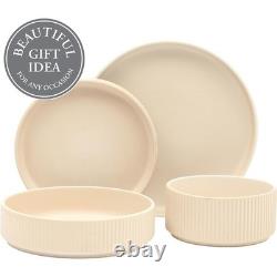 Reactive Glaze Stoneware Dinnerware Set Microwave Dishwasher Safe Unique Design