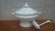 Red Cliff HEIRLOOM oval tureen with ladle all white ironstone