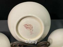 Red Wing SMART SET Hand Painted Set of 4 Salad Bowls 6 1/4 x 6 3/4