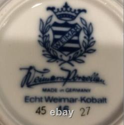 Reichenbach Echt Kobalt 24K Gold 50 Pc. Vintage Dinnerware & Tea Set, Germany
