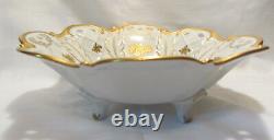 Reichenbach Germany 1003-P Fine China Reticulated Centerpiece Bowl Gold Floral