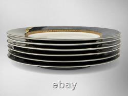 Retronue Imperial Gray 490 Fine China 33 Pc Set Service for 6 Gold Trim