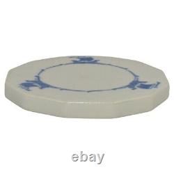 Rookwood Pottery 1920s Blue Ship Dinnerware Trivet Tile M-28