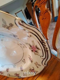 Rosemere By Japan Platinum Floral Porcelain China Dinnerware 90 Piece Grouping