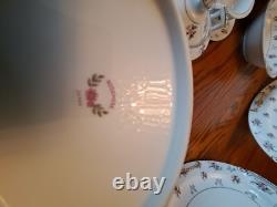 Rosemere By Japan Platinum Floral Porcelain China Dinnerware 90 Piece Grouping