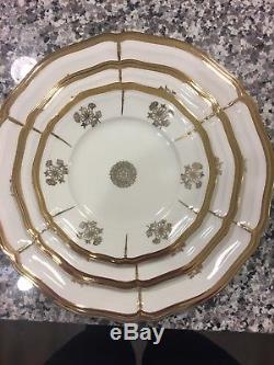 Rosenthal China Dinnerware Bahnhof Selb White and Gold. Vintage. Beautiful