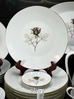 Rosenthal Shadow Rose China 62 Piece Dinner Set Mid-Century Modern Germany