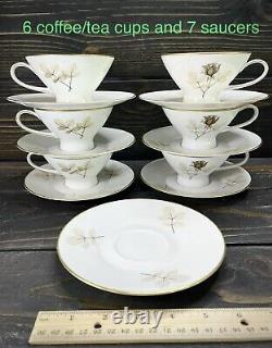 Rosenthal Shadow Rose China 62 Piece Dinner Set Mid-Century Modern Germany