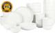 Rothernberg 40-Piece White Porcelain Dinnerware Set Service for 8 Stackable
