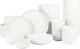 Rothernberg Stackable 40 Piece, Service for 8, White Porcelain Plates and Bowls
