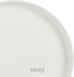 Rothernberg Stackable 40 Piece, Service for 8, White Porcelain Plates and Bowls