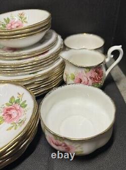 Royal Albert 55 Piece American Beauty Rose Dinnerware For 8 With Serving Pieces